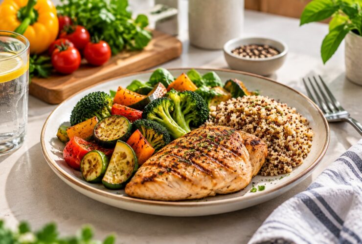 Balanced smaller plate built for a reduced appetite on GLP-1 medication