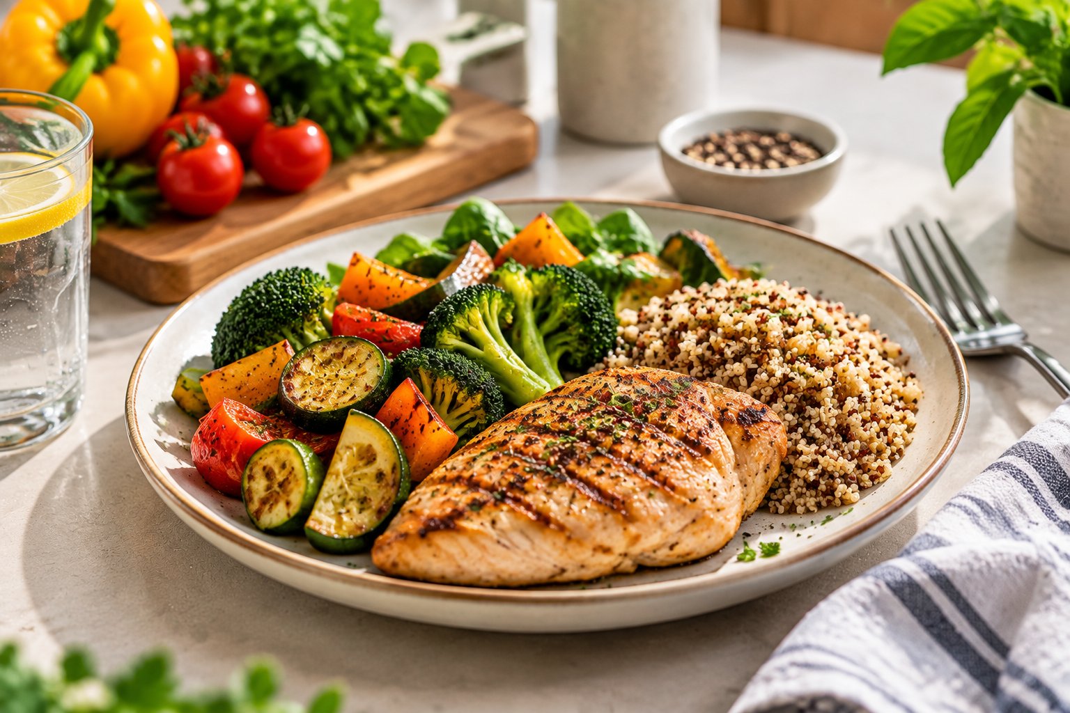Balanced smaller plate built for a reduced appetite on GLP-1 medication